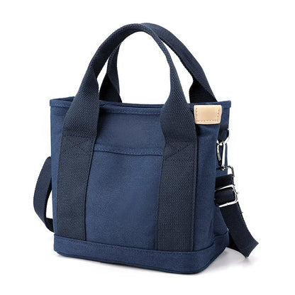 Casual Canvas Crossbody Adjustable Strap Tote Multiple Bag