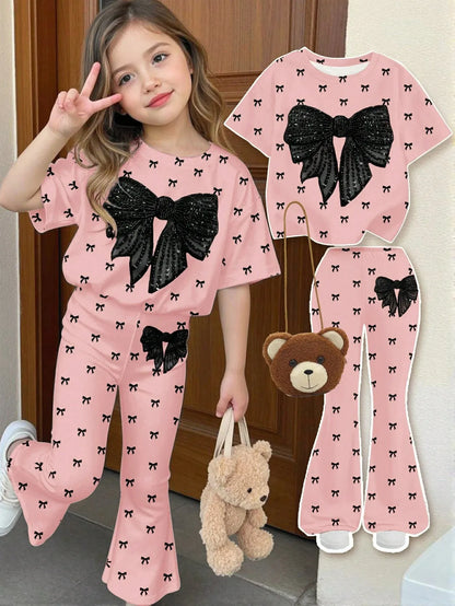Rainbow Gradient K-Pop Idol Full Print Set Pink