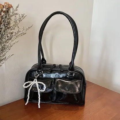 DANA Tote Pu Leather Bag Burgundy