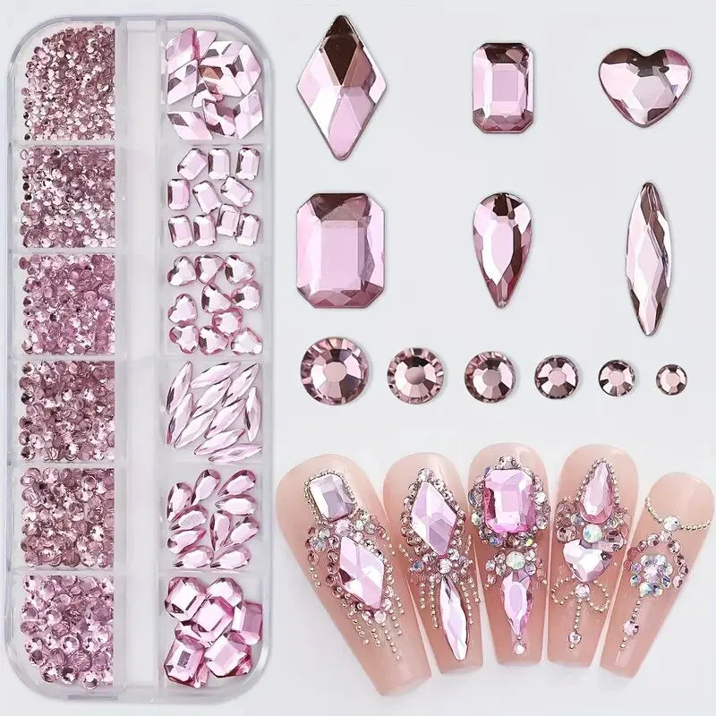 2400pcs 2mm AB Jelly Rhinestones Set
