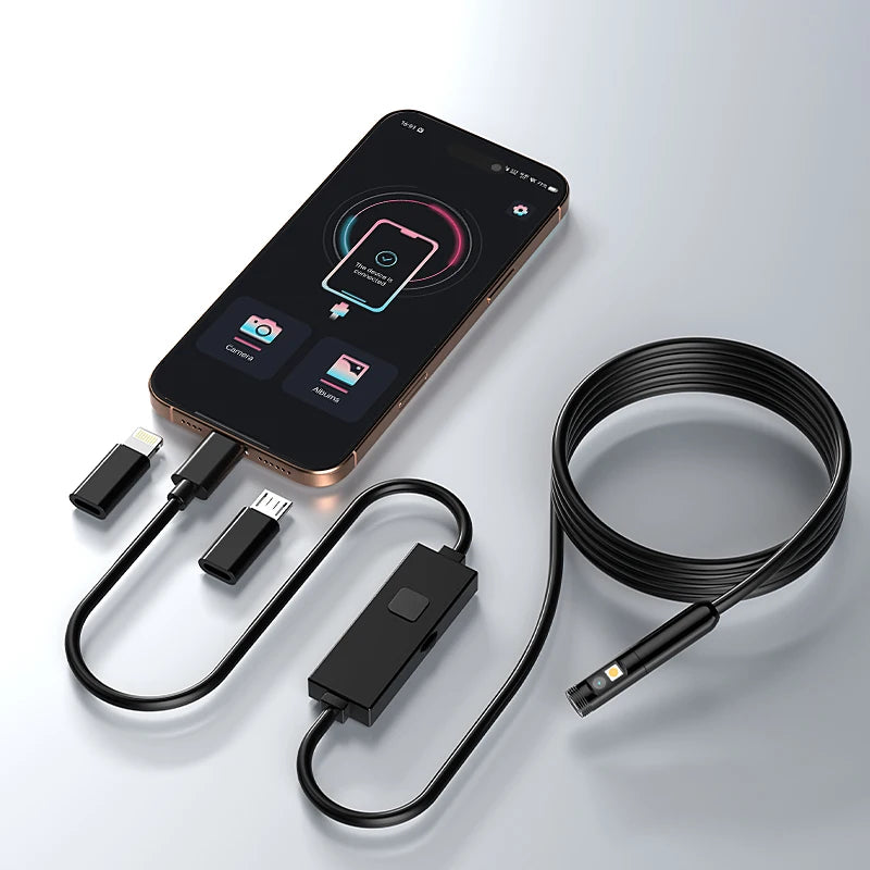 Type-C Industrail Endoscope Micro USB Single Dual Camera Waterproof Probe LED