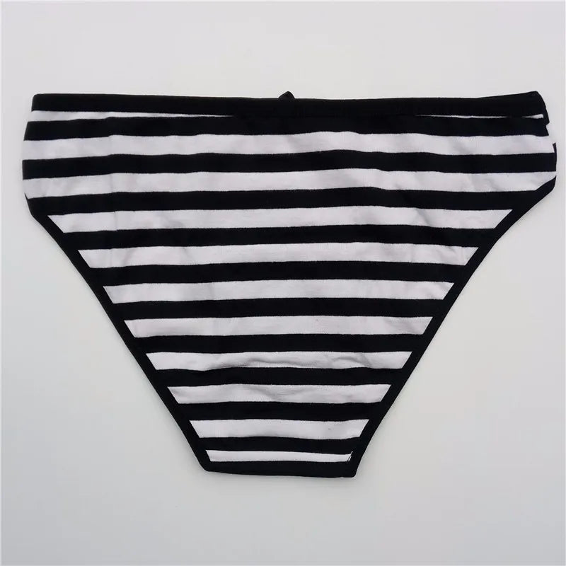 Striped Underwear Plus Size Seamless Panties Cotton Lingerie 3 pcs/lot