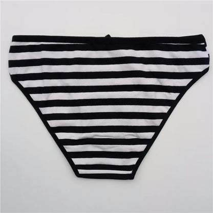 Striped Underwear Plus Size Seamless Panties Cotton Lingerie 3 pcs/lot