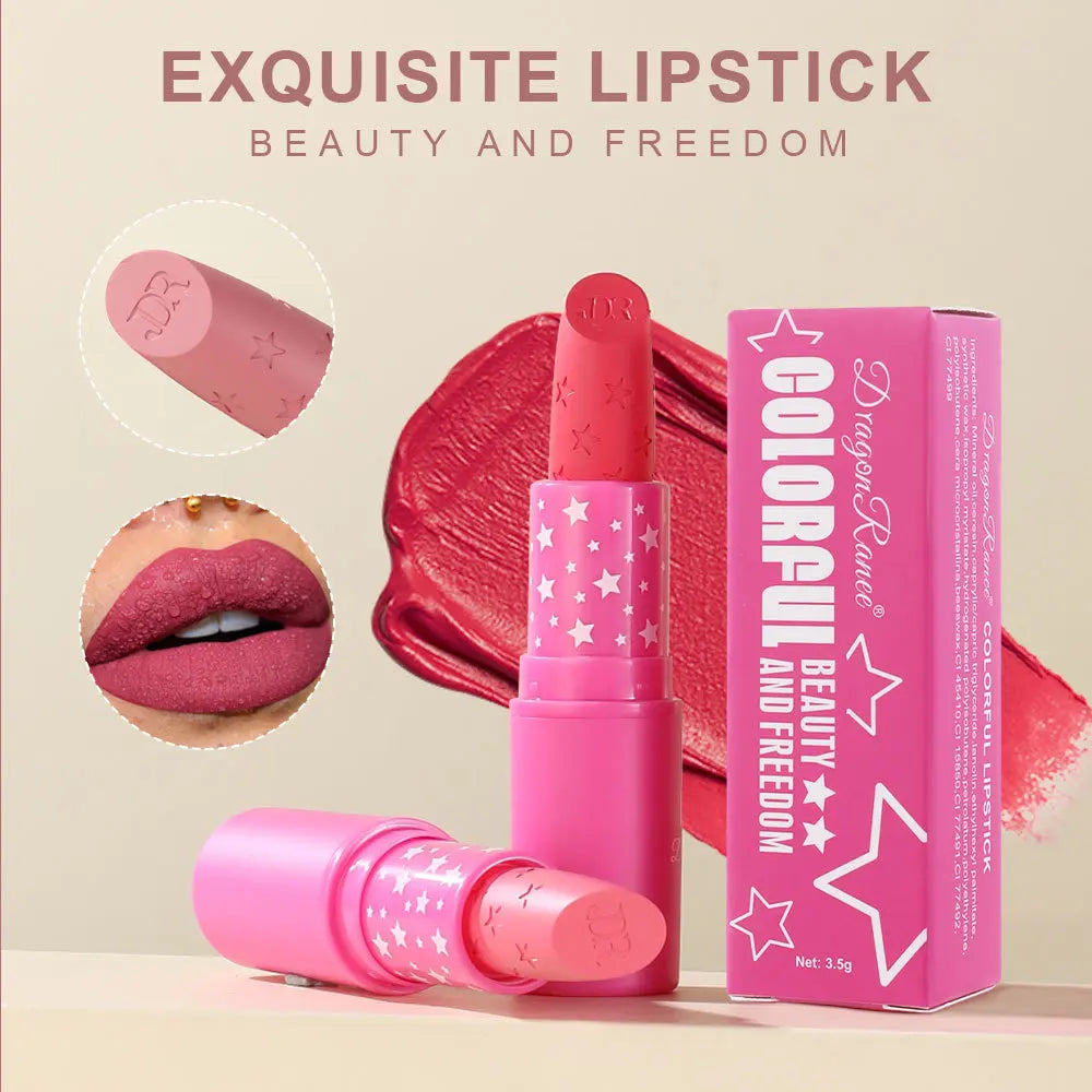 9 Colors Waterproof Rose Red Velvet Matte Lipstick