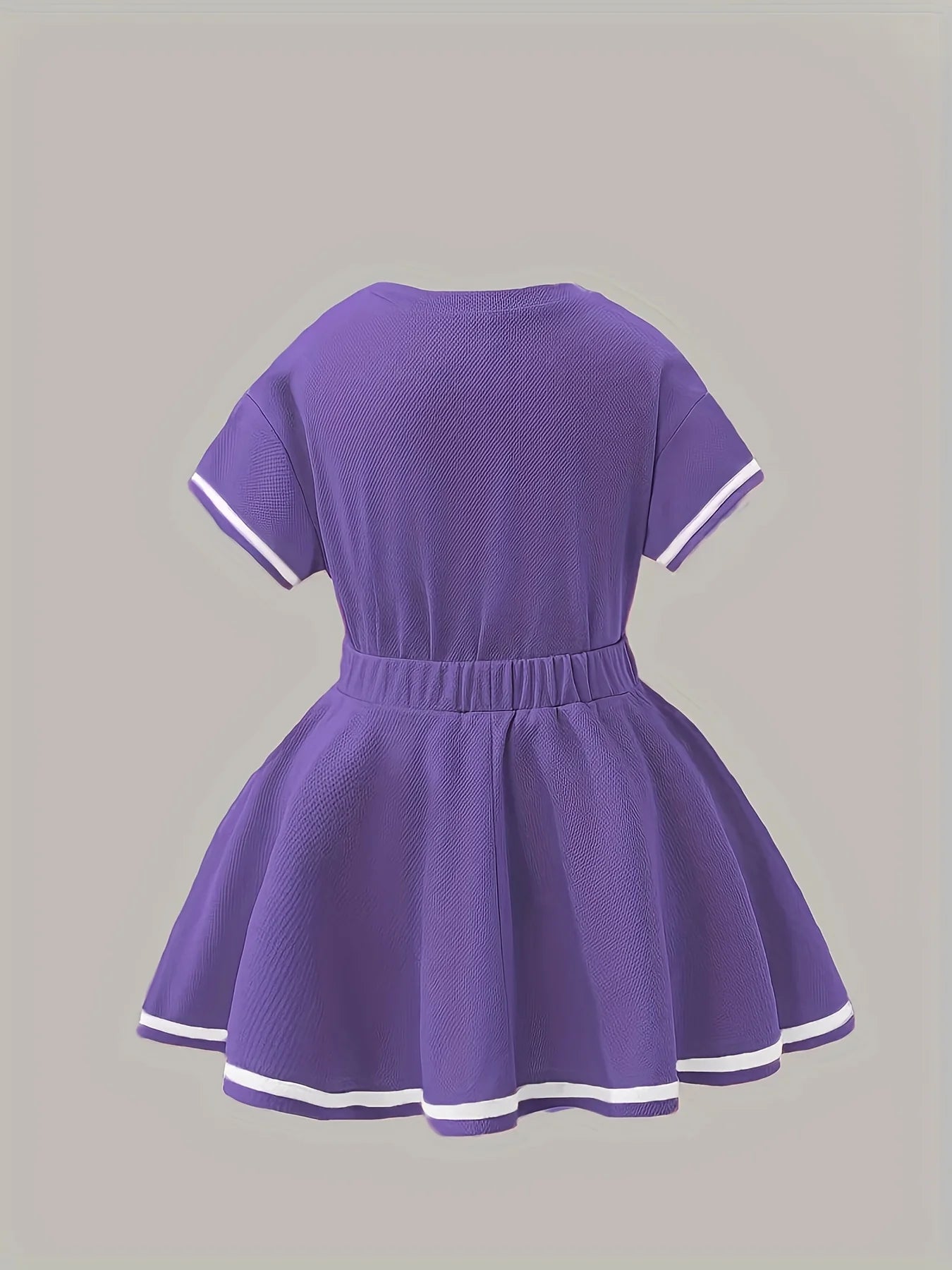 DADY'S WORLD Printed Baseball Skirt Set