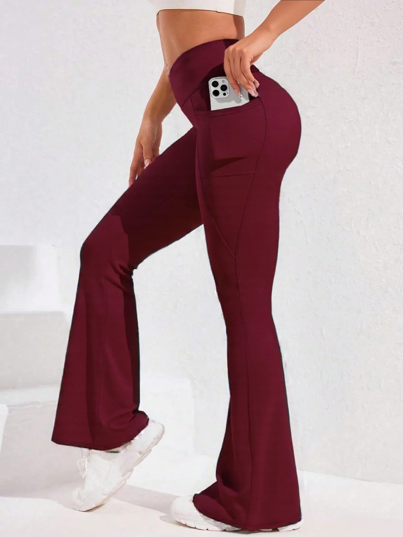 High Waist Flare Leg Yoga Pants