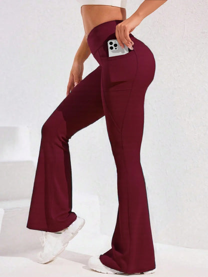 High Waist Flare Leg Yoga Pants