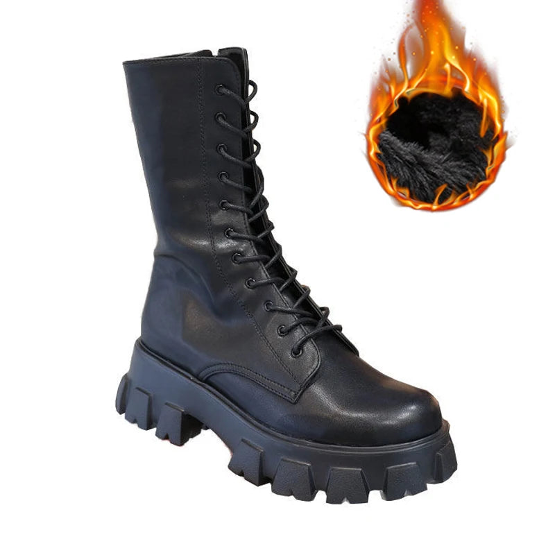 Mid Calf Chelsea Zipper Boot