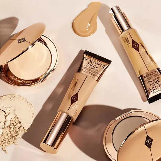 Charlotte Tilbury Lip Balm Facial Setting Powder Delicate Texture Flawless Liquid Foundation Cosmetics Moisturize Setting Spray