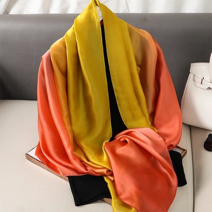 Pañuelo de seda degradado de lujo