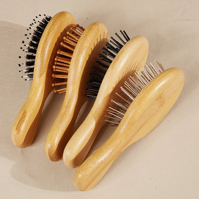 Bamboo Mini Airbag Comb Anti Static Air Cushion Hair Brush