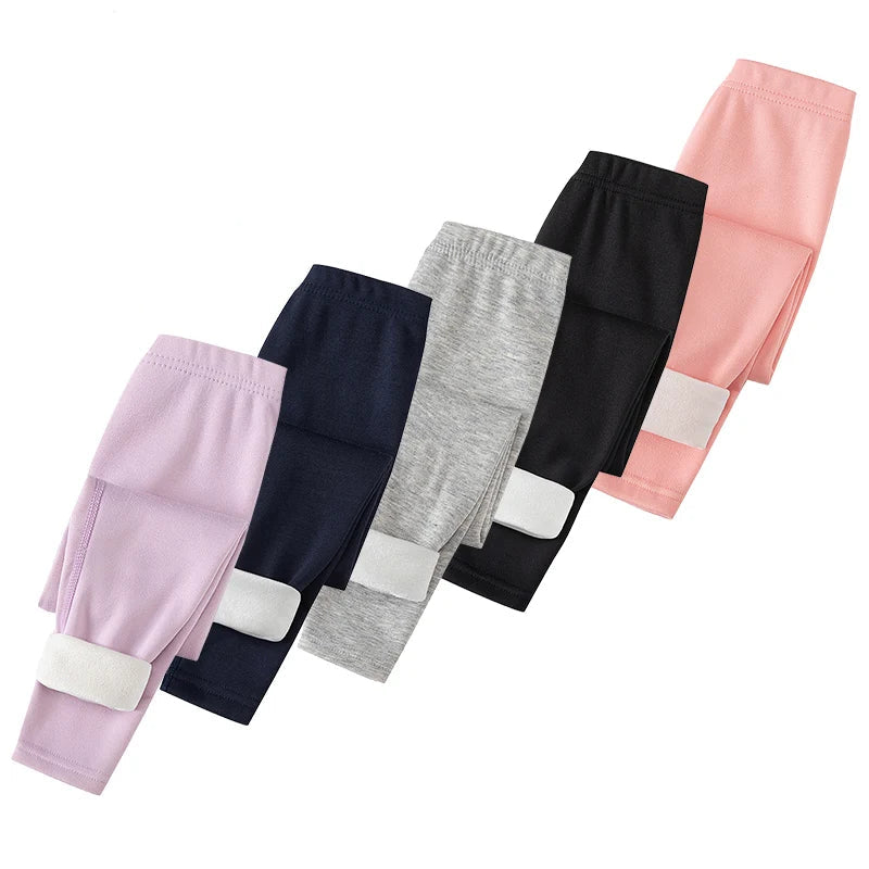 3/1 Piece Autumn And Winter Children Solid Color Thick Warm Leggings