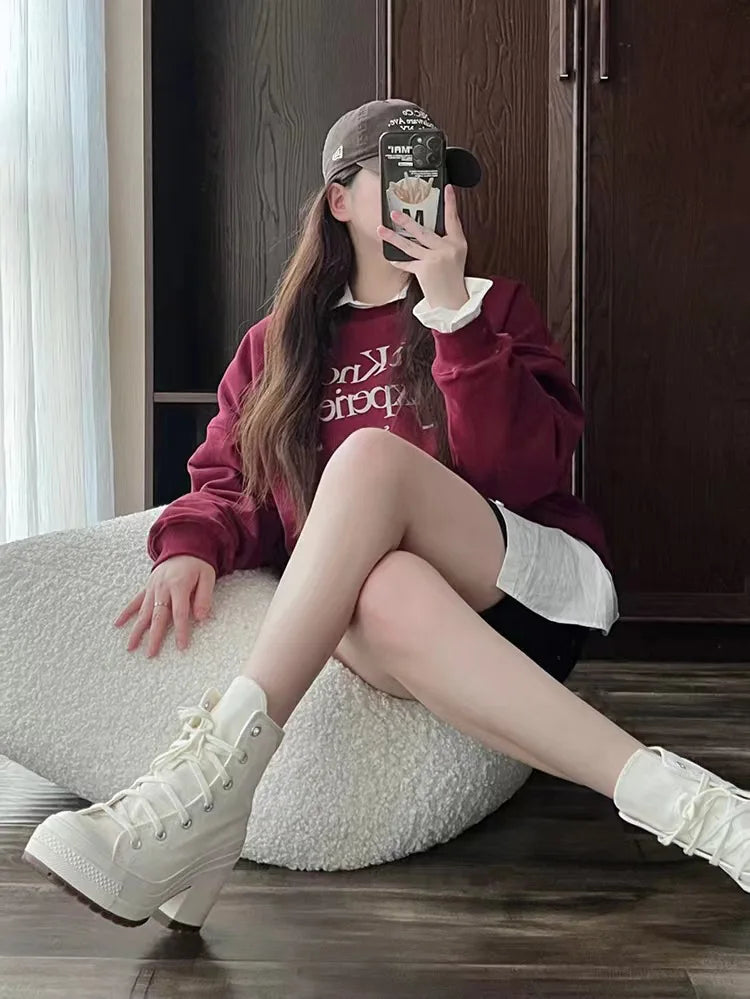 Canvas Lace Up Casual Sneakers