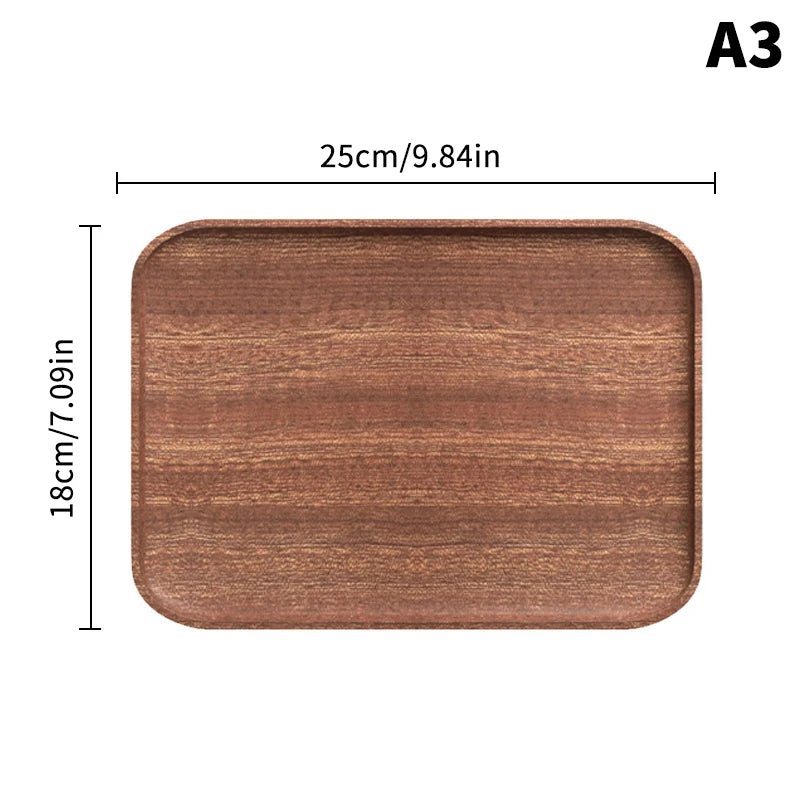 1PC Wooden Serving Oval Wood Tray