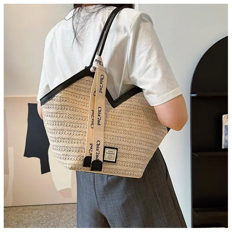 Straw Woven Basket Luxury Bag