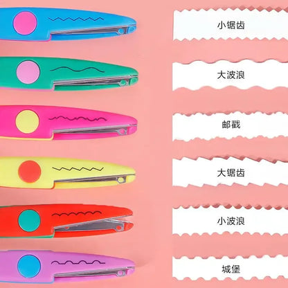 6pcs Scissors Wavy Pattern Paper Cutter Diy Handmade