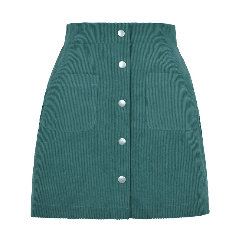Corduroy Slim Fit Mini Skirt