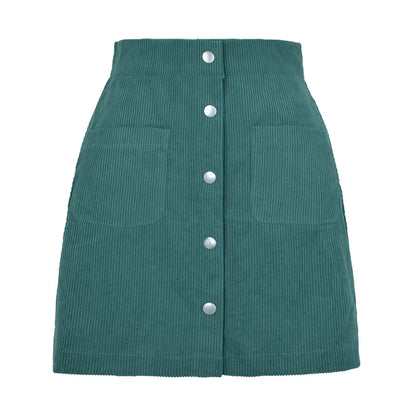 Corduroy Slim Fit Mini Skirt