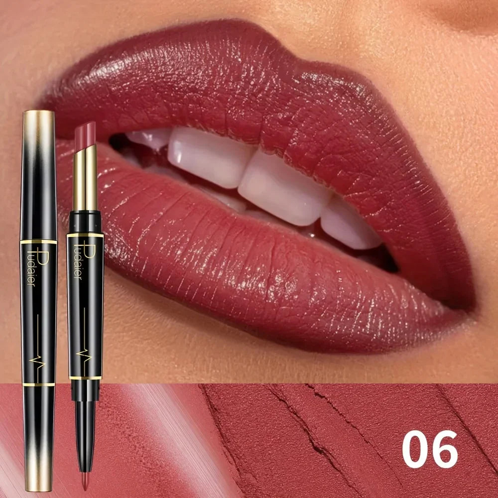 Double-Ended Lip Liner Lipstick Pencil Moisturizing