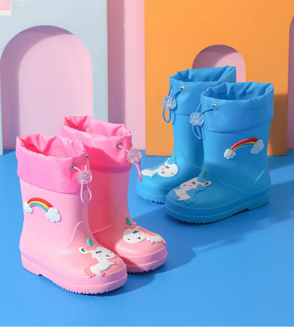 Buckle rain beautiful water thick soles non-slip rain boots