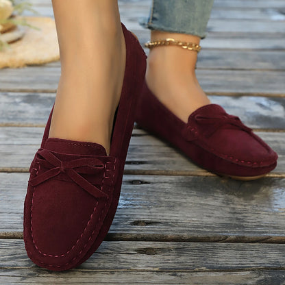Round Toe Suede Anti Slip Casual Flat Shoes