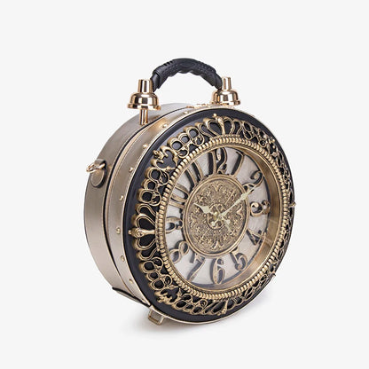 Retro Creative Clock niche Design Sense Crossbody Bag