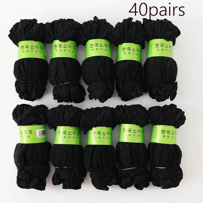 10-50Pairs Transparent Ultrathin Sexy Crystal Short Ankle Sock