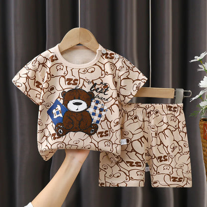Boys Girl T-shirt Cotton Short sleeve Toddler Set
