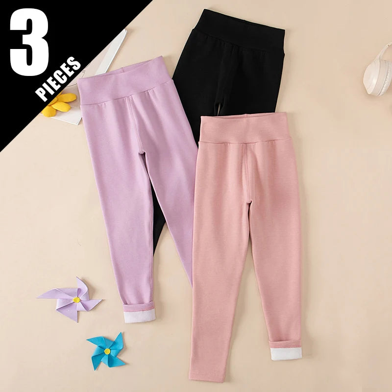 3/1 Autumn And Winter Medium High Waist Thick Fleece Warm Casual Leggings