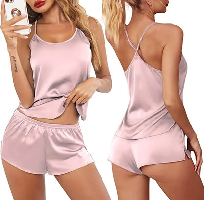 Sexy Lace Satin Pajama Sets