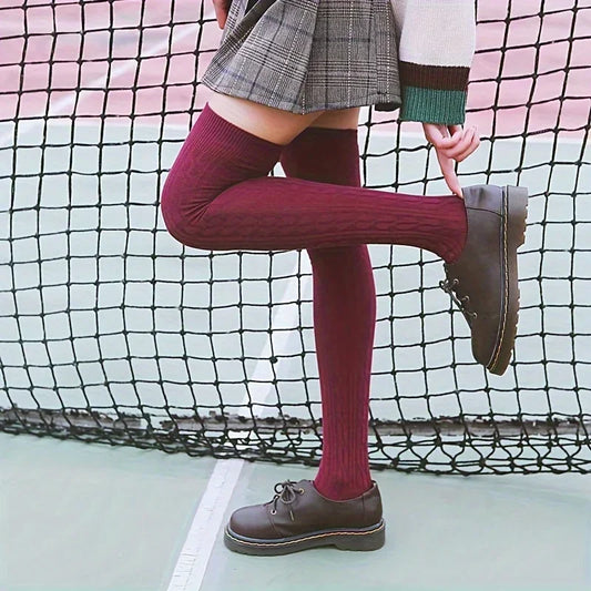 Over Knee Knit Socks f