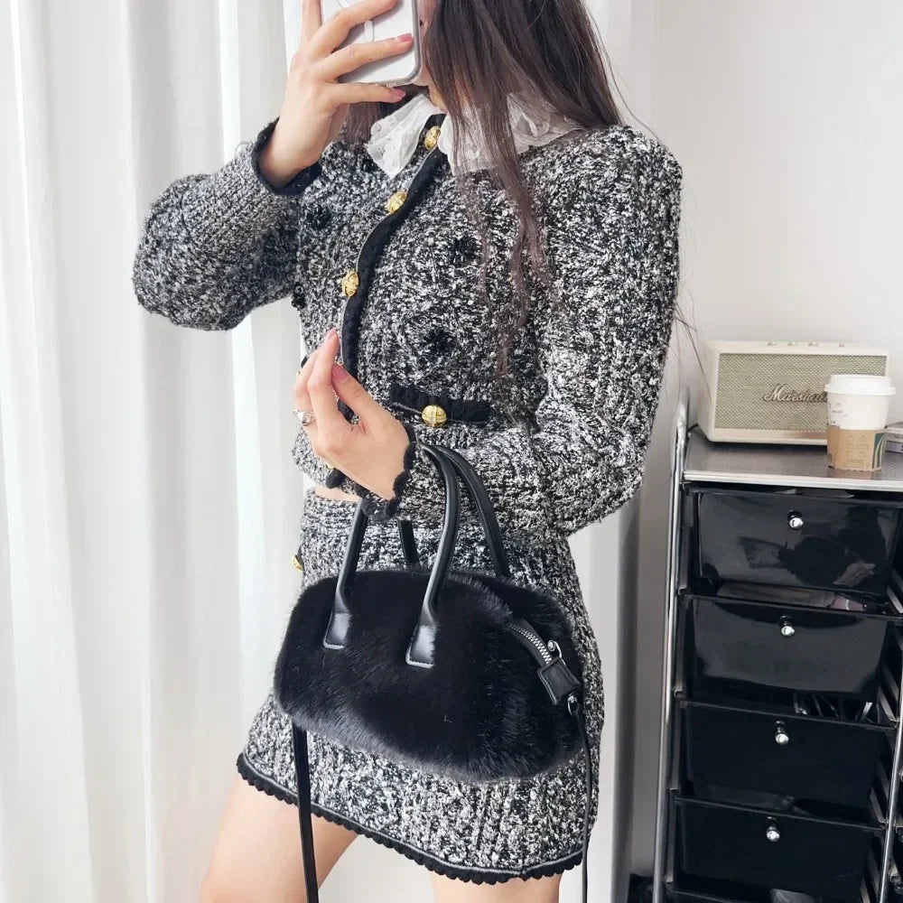 Faux Fur Crossbody Furry Fluffy Handbags