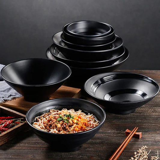 Frosted Melamine Ramen Bowl Imitation Porcelain