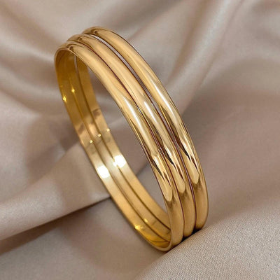 DANA 18K Gold Stainless Steel Bangle Bracelet