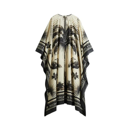 Loose O-neck Full Sleeve Pleated Dress F