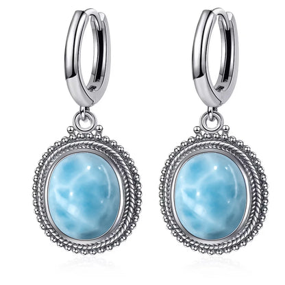 925 Sterling Silver Natural Labradorite Earrings