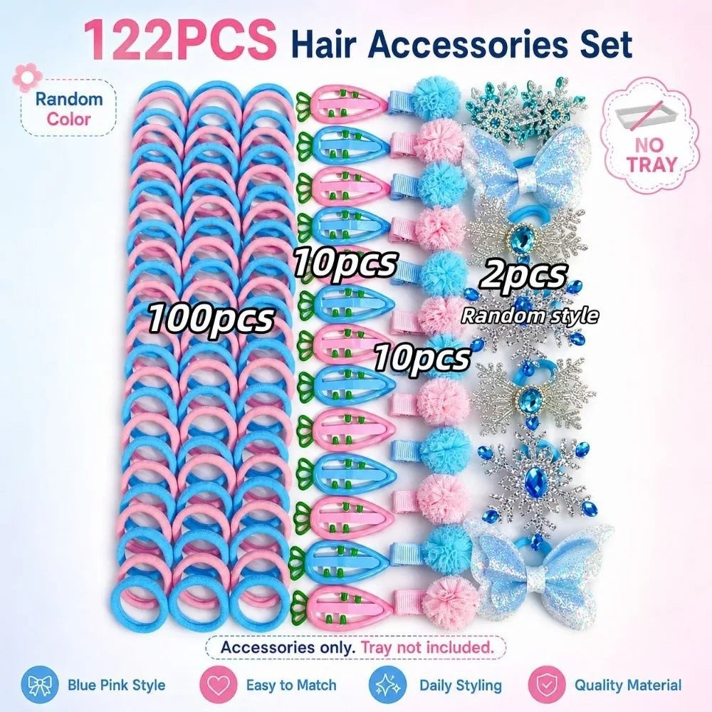 Bow High Elastic Hair Accessories Set No Hurt Hair Colorful Girls Hair Bands