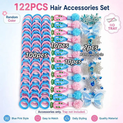 Bow High Elastic Hair Accessories Set No Hurt Hair Colorful Girls Hair Bands