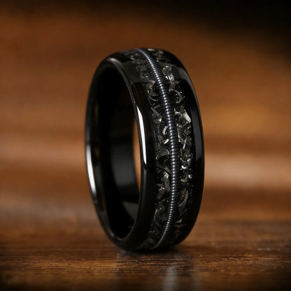 Black Stainless Steel Guitar String Rings