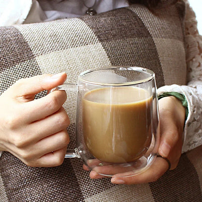 Transparent Glass Coffee Cup Mug
