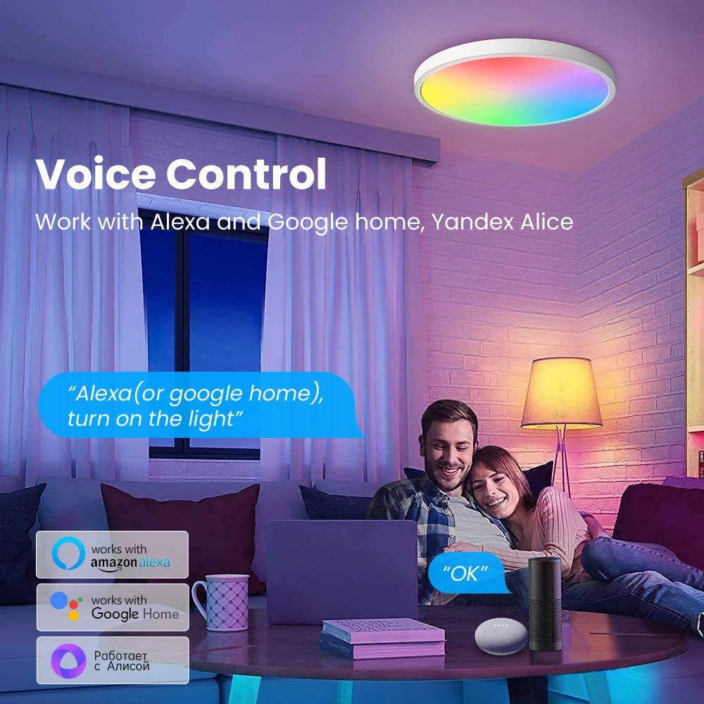 Smart LED Ceiling Lamp WiFi Room Decor
