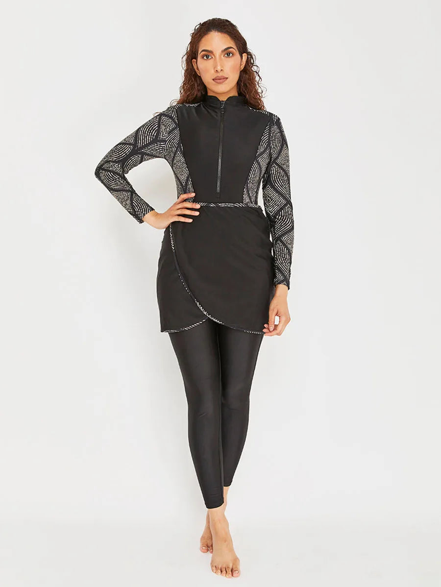 3PCS Modest Burkini Muslim Swimwear Islamic Swim Suit