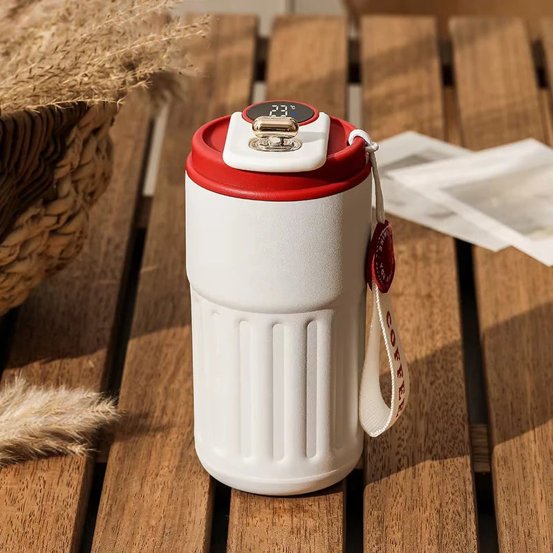 450ML Thermos Water Bottle Smart Display Temperature Stainless Steel Mug