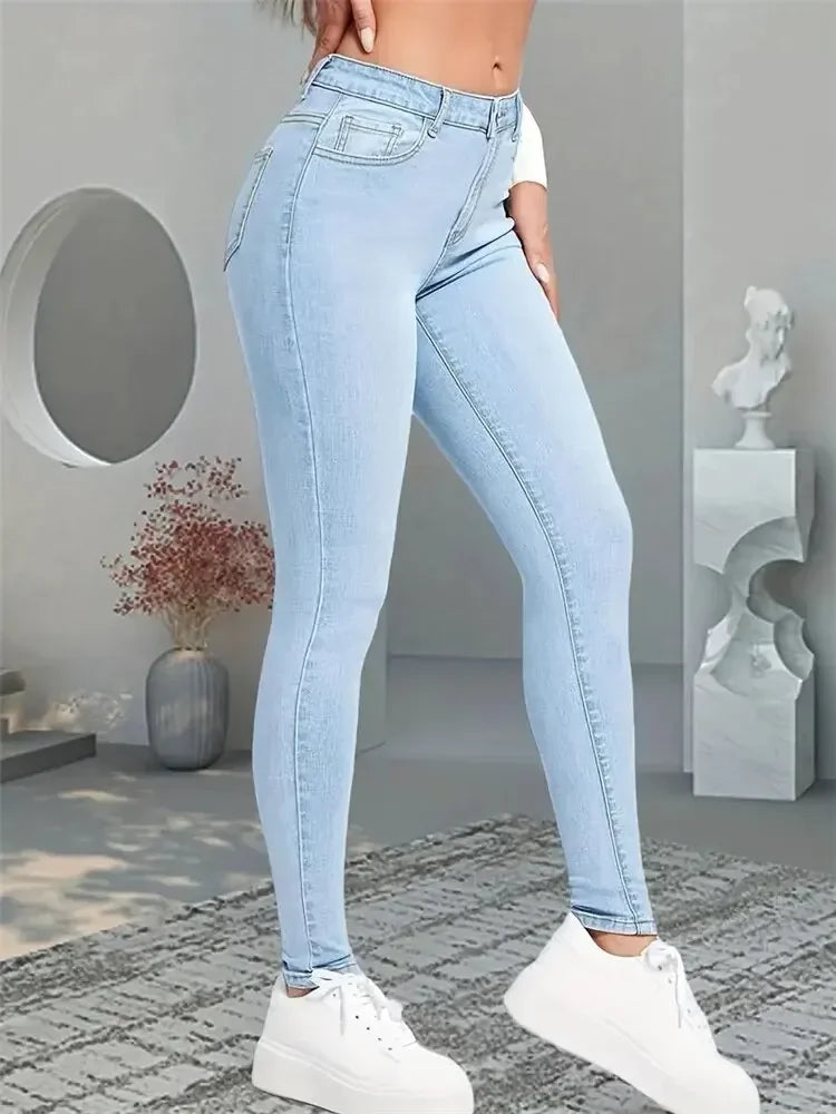 Stretch Skinny Slim Fit Straight Jeans