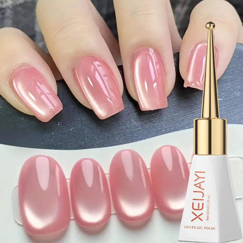 10ml/Bottle Ruby Red Cat Eye Gel Nail Polish Wine Red Cherry Dopamine Glitter Nail Gel