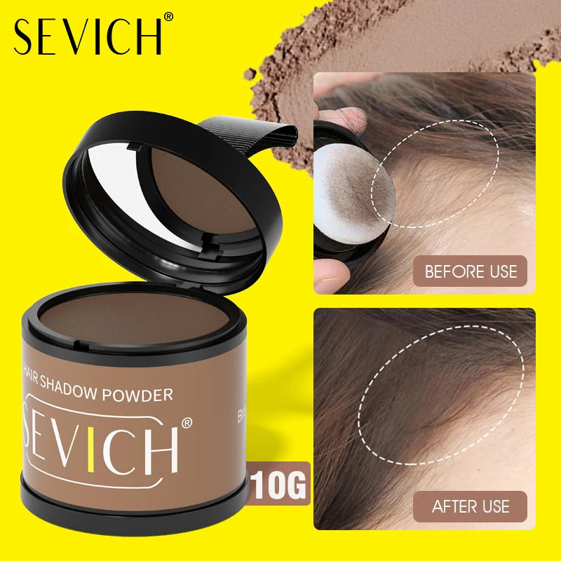 Hairline Shadow Powder Kit With Brush 10g Black Root Cover Up Instant Hair Line Powder Hair Concealer Repair Fill In Hair