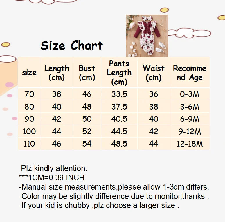 0-24 Months Newborn Baby Girl 3PCS Set