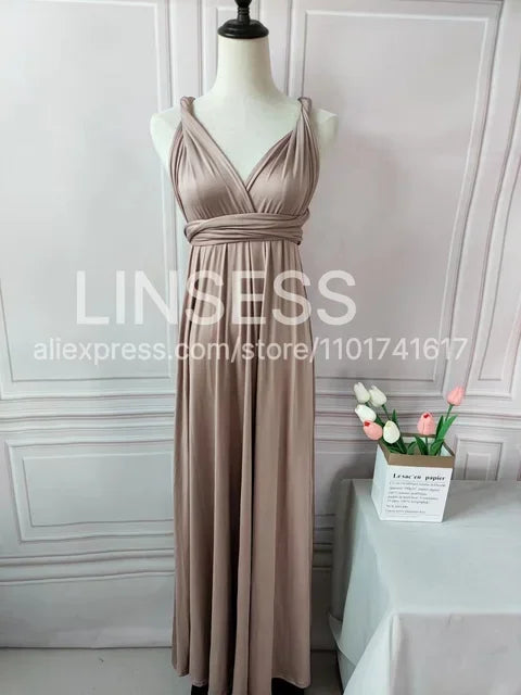 Rust Bridesmaid Dress Infinity Multiway Maxi Bridesmaid Dress
