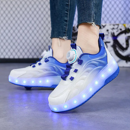 Led Light Roller Skate Skateboard Sneakers