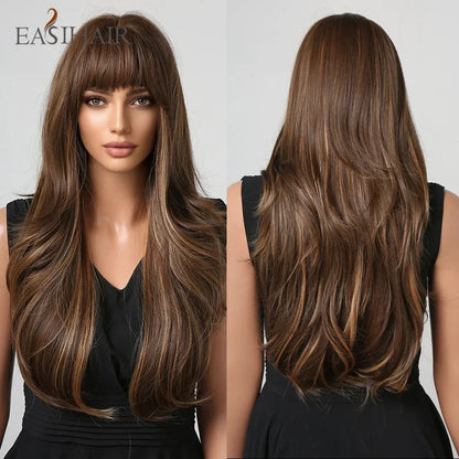 Long Straight Bangs Synthetic Hair Wig